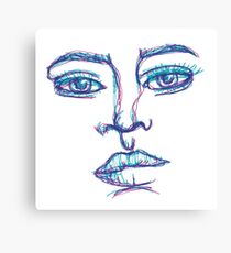 One Liner Girl Canvas Print