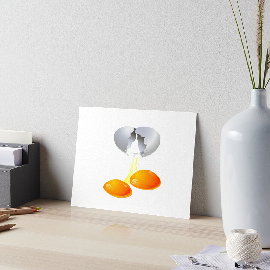 two-yolks-egg-twins-art-board-print-for-sale-by-crodesign