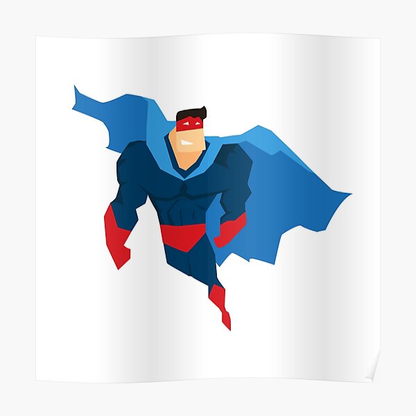 Superhero in Action. Poster