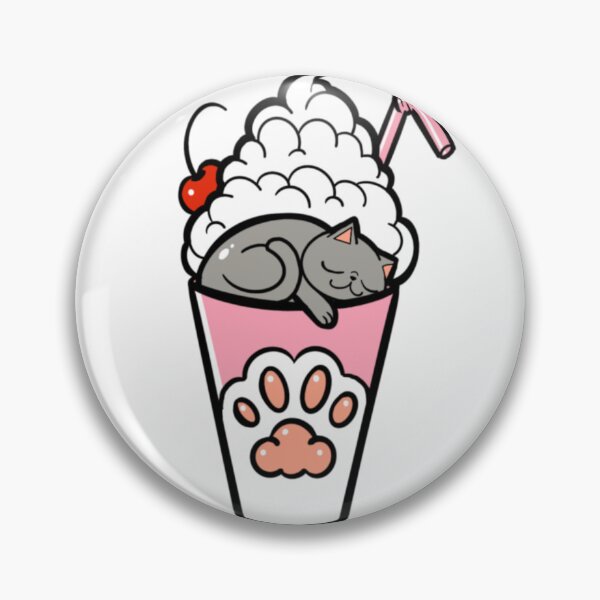 Item preview, Kitty Loves Junk Food - Meowshake designed and sold by CustomCatsArt.
