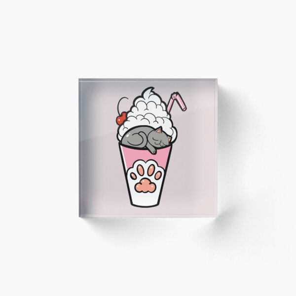 Artikelvorschau, Kitty Loves Junkfood - Meowshake entworfen und verkauft von CustomCatsArt.