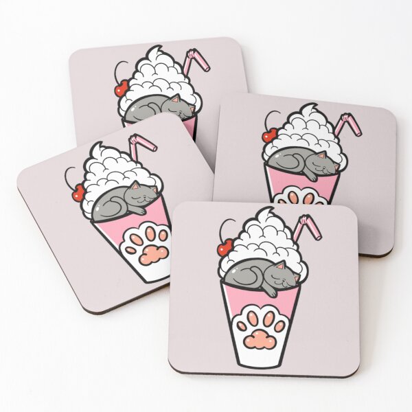 Item preview, Kitty Loves Junk Food - Meowshake designed and sold by CustomCatsArt.