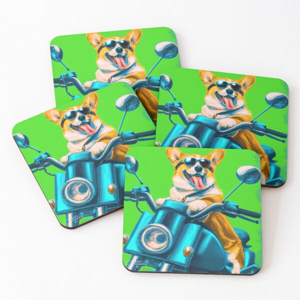 Item preview, Corgi on a Motorcycle designed and sold by FromAIwithLove.