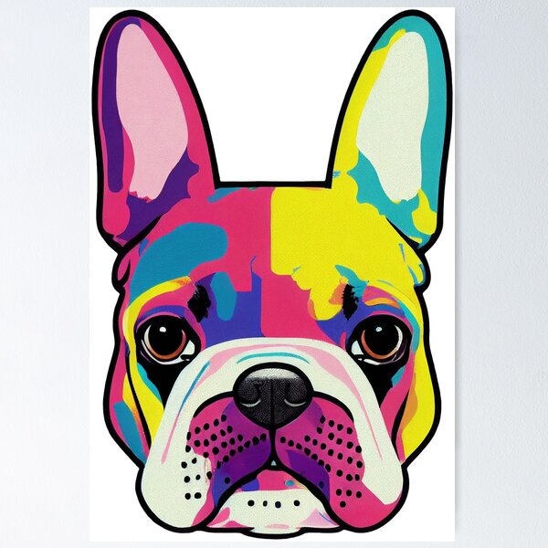 French Bulldog In Colorful Pop Art Design #6