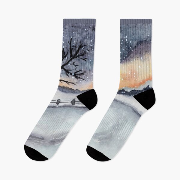 Item preview, Winter Snow Landscape - Watercolour Painting designed and sold by Pattokarts.