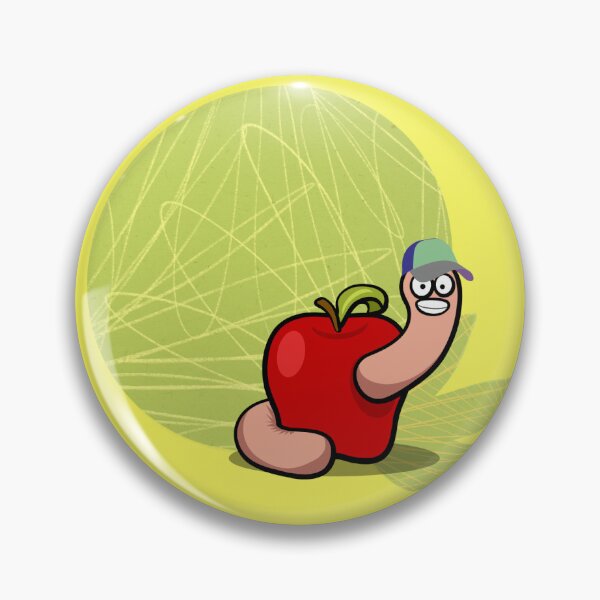 Item preview, An apple with a funny worm designed and sold by Bogarka.
