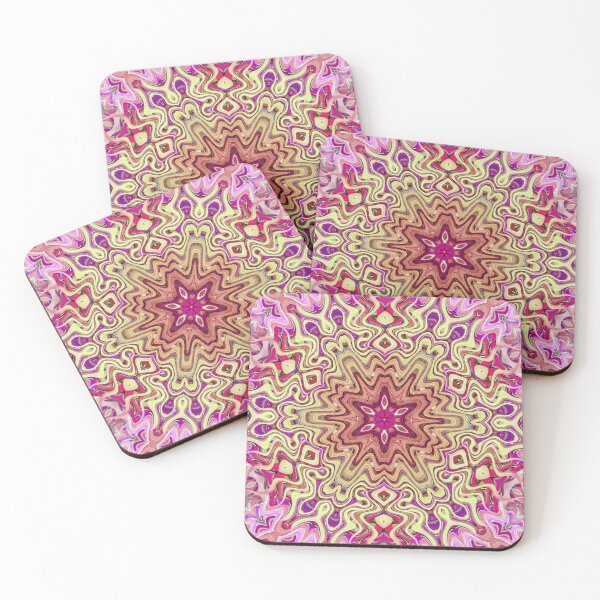 Item preview, Boho Vibes Abstract Kaleidoscope Maximalism Hippie Style Eclectic Mix of Lilac Pink Cream 11 of 16 designed and sold by Beachy.