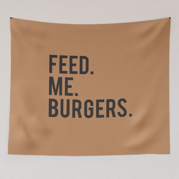 Item preview, Feed Me Burgers - Unique Wall Clock - Home Decor designed and sold by allsortsmarket.