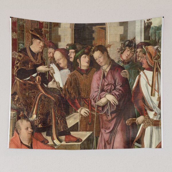 Item preview, Christ before Pilate vintage Italian Renaissance painting designed and sold by Vintage Designs +.