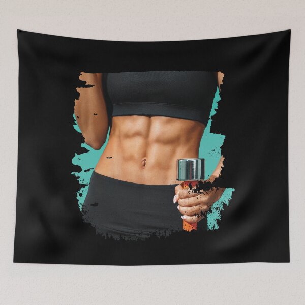 Item preview, Fake Muscle Woman Fitness Female Body designed and sold by MooonTees.