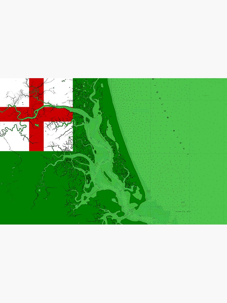 Thumbnail 3 of 3, Sticker, Newbury Flag - Parker River Coastline designed and sold by BeautflBiology.