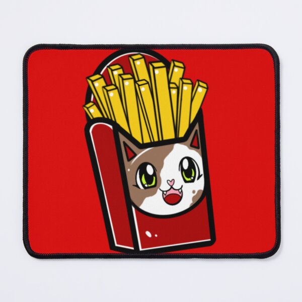 Item preview, Kitty Loves Junk Food - Fries designed and sold by CustomCatsArt.