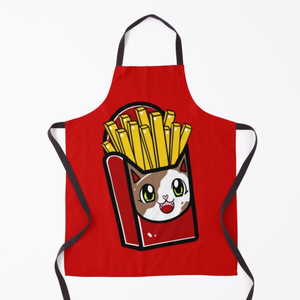 Item preview, Kitty Loves Junk Food - Fries designed and sold by CustomCatsArt.