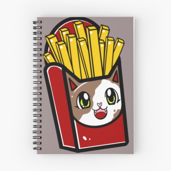 Item preview, Kitty Loves Junk Food - Fries designed and sold by CustomCatsArt.