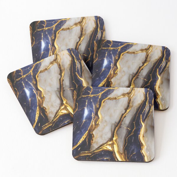Item preview, Sapphire and Gold Marble Luxury Textures designed and sold by taogiauco.