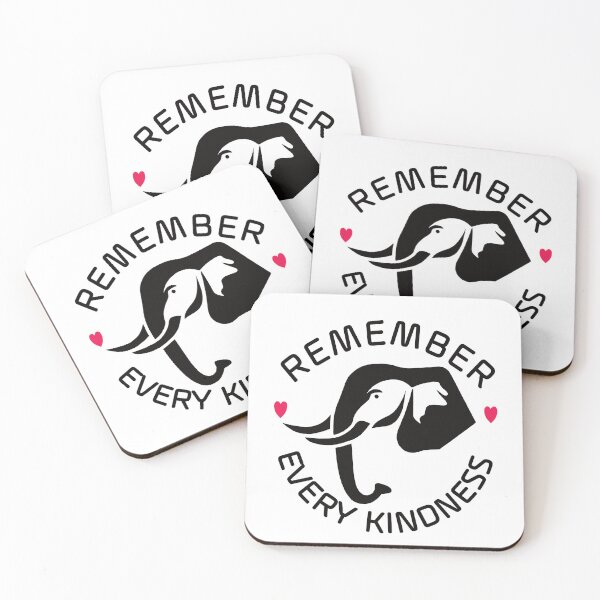 Item preview, Remember Every Kindness Black Elephant designed and sold by FlippinTurtles.
