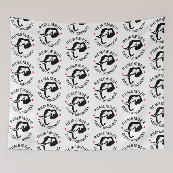 Item preview, Remember Every Kindness Black Elephant designed and sold by FlippinTurtles.