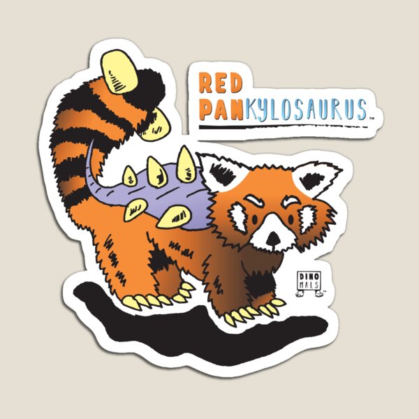 Red Pankylosaurus Magnet