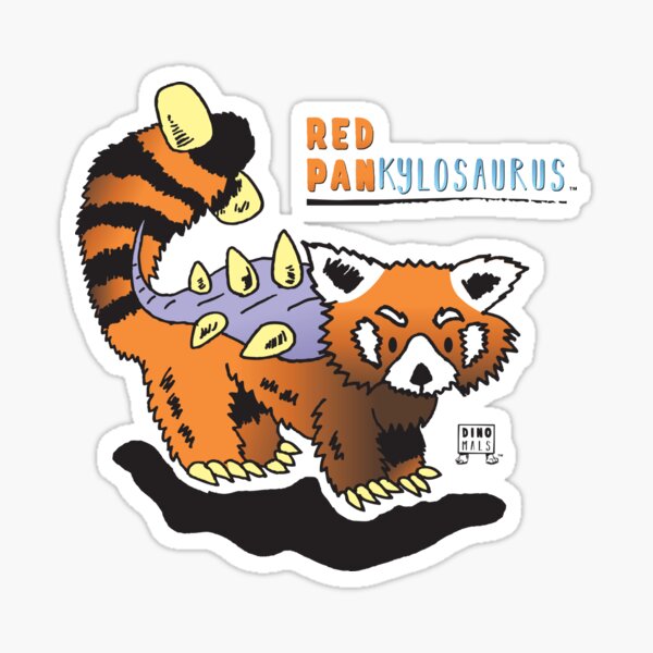 Red Pankylosaurus Sticker
