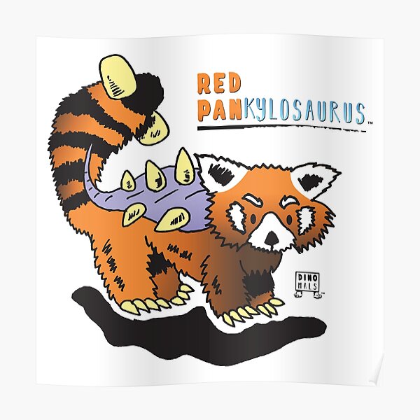Red Pankylosaurus Poster