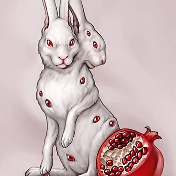 Artwork thumbnail, Pomegranate Rabbit by corniesmith