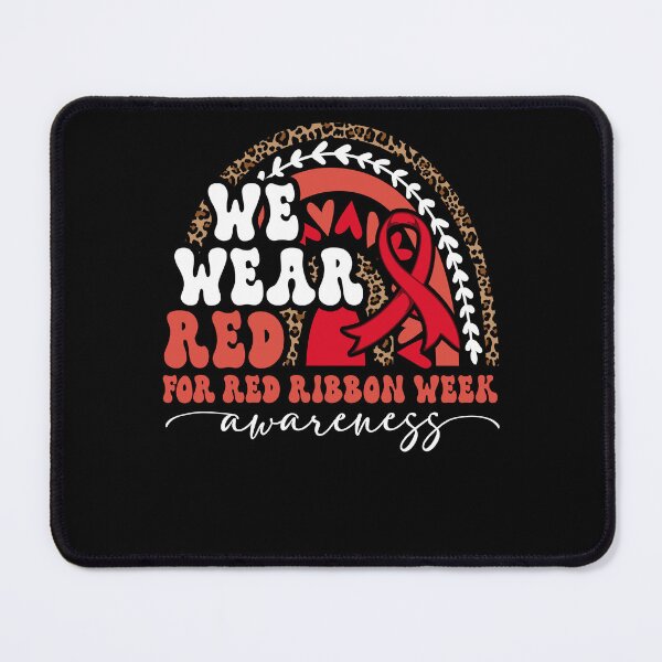Item preview, We Wear Red, Red Ribbon Awareness, Health Awareness, Red Ribbon, Awareness Ribbon, Red Ribbon Week, Rainbow, Women's Leopard designed and sold by Darly-Walker.
