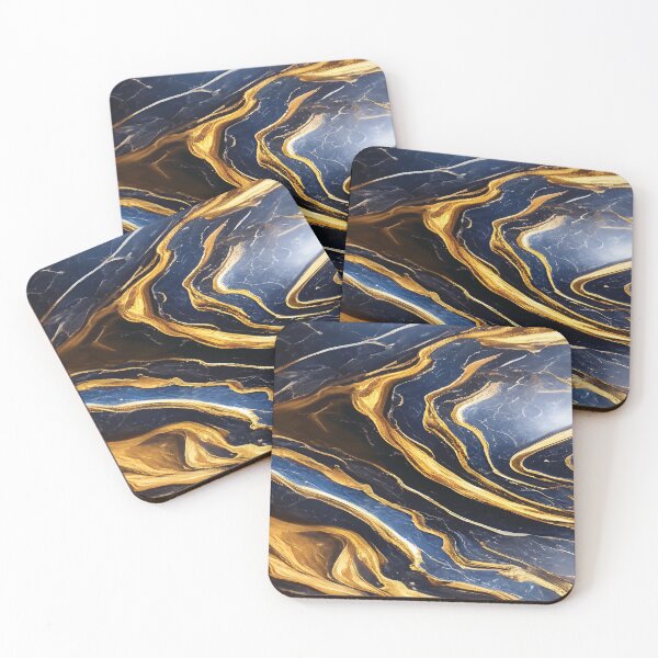 Item preview, Marble Sapphire AND Gold Textures designed and sold by taogiauco.