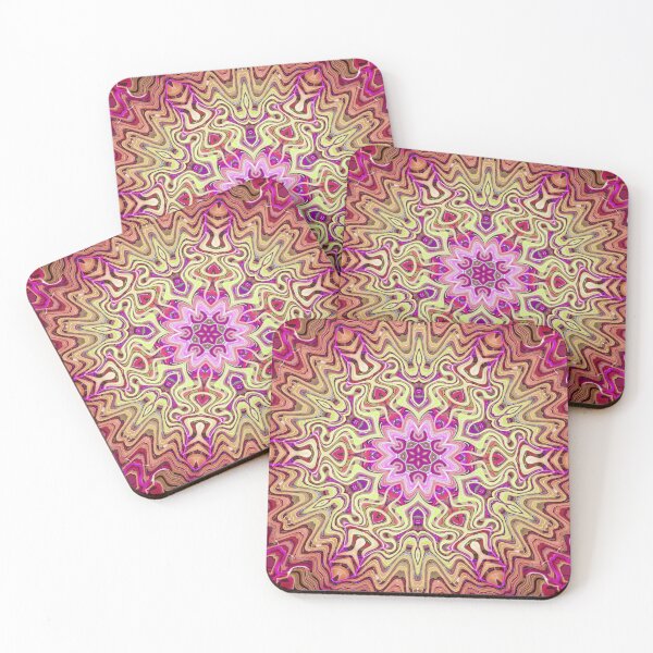 Item preview, Boho Vibes Abstract Kaleidoscope Maximalism Hippie Style Eclectic Mix of Lilac Pink Cream 12 of 16 designed and sold by Beachy.