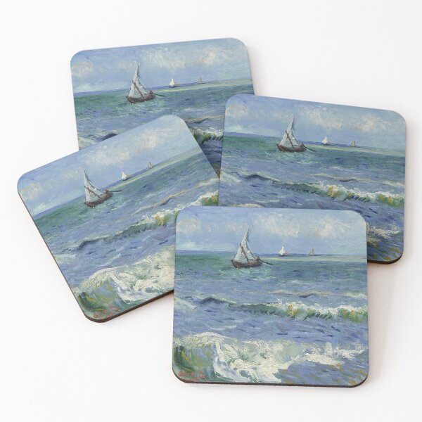 Item preview, Seascape near Saintes-Maries-de-la-Mer - Vincent van Gogh - 1888 designed and sold by Olympusika.
