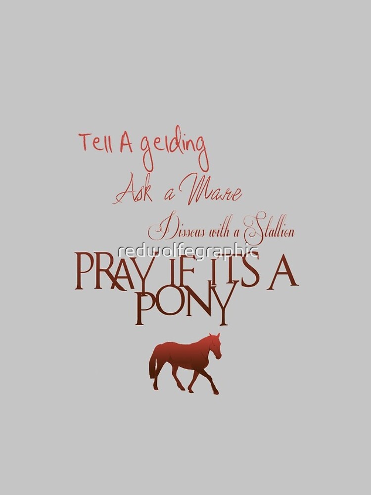 Tell a Gelding, Ask a mare. Horse Sayings - Red | iPhone Case