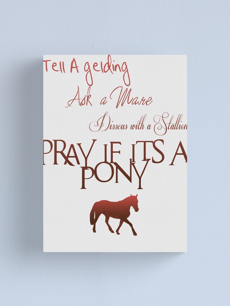 Tell a Gelding, Ask a mare. Horse Sayings - Red Poster for Sale by  redwolfegraphic