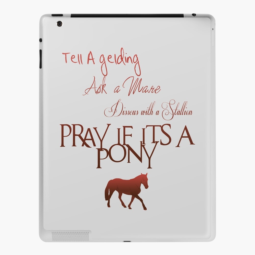 Tell a Gelding, Ask a mare. Horse Sayings - Red | iPad Case & Skin