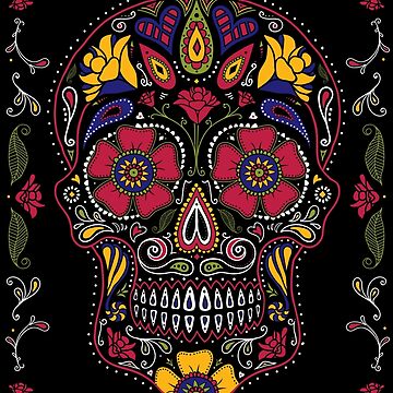 Artwork thumbnail, Day of the Dead Sugar Skull Dark by dinafiala