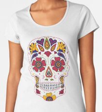 Day of the Dead Sugar Skull Dark Women's Premium T-Shirt