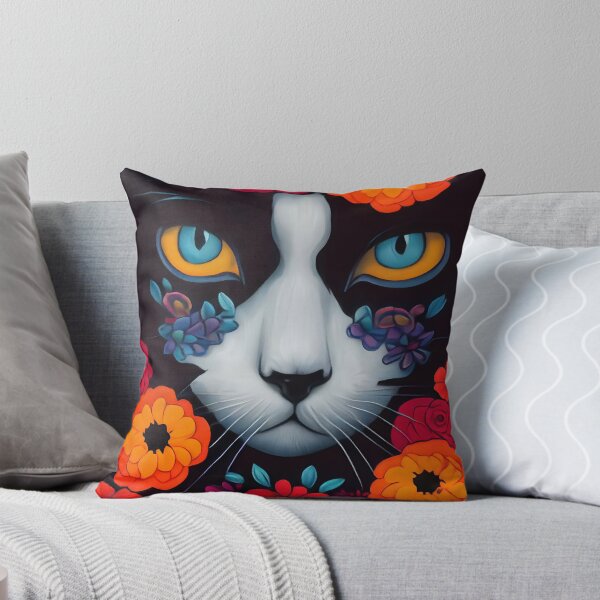 Item preview, El Gato, AI-Generated Day of the Dead Art designed and sold by AiHolidayArt.