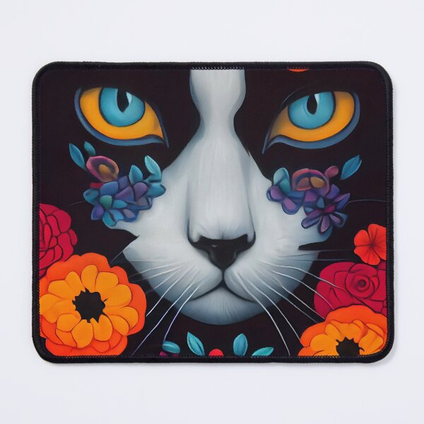 Item preview, El Gato, AI-Generated Day of the Dead Art designed and sold by AiHolidayArt.