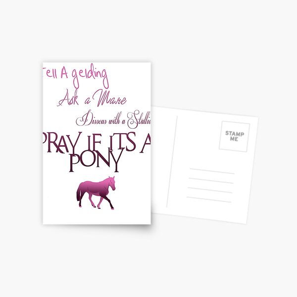 Tell a Gelding, Ask a mare. Horse Sayings - Red Poster for Sale by  redwolfegraphic