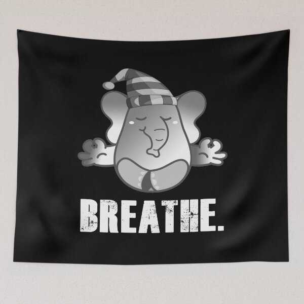 Item preview, Cute Elephant Teaching Meditation - Breathe designed and sold by my-green-gecko.