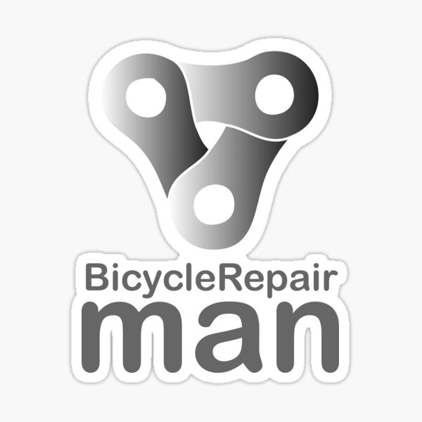 Hombre de reparación de bicicletas Pegatina