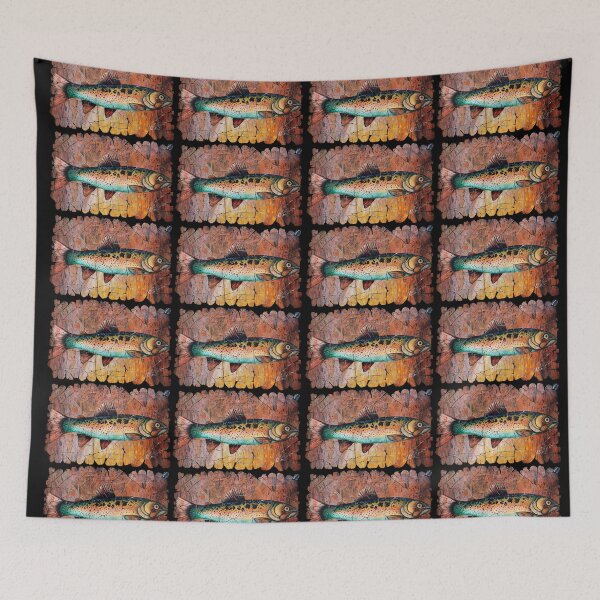 Item preview, Vintage Red Trout Fresco designed and sold by Rocky Mountain Artistry.