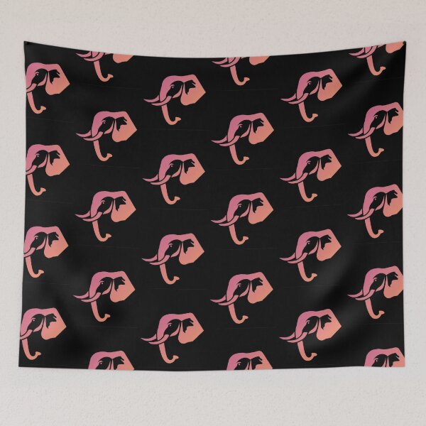 Item preview, Pink Elephant  Gradient with Black Background designed and sold by FlippinTurtles.