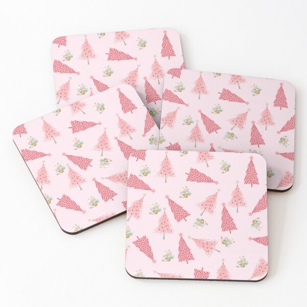 Item preview, Pink Christmas Tree Pattern designed and sold by Coffee Lifestyle.