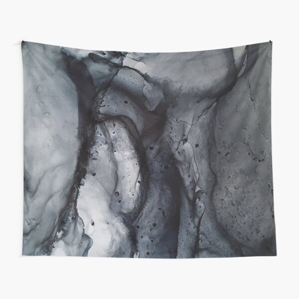 Smoke Diptych II - Alcohol Ink Painting Tapestry