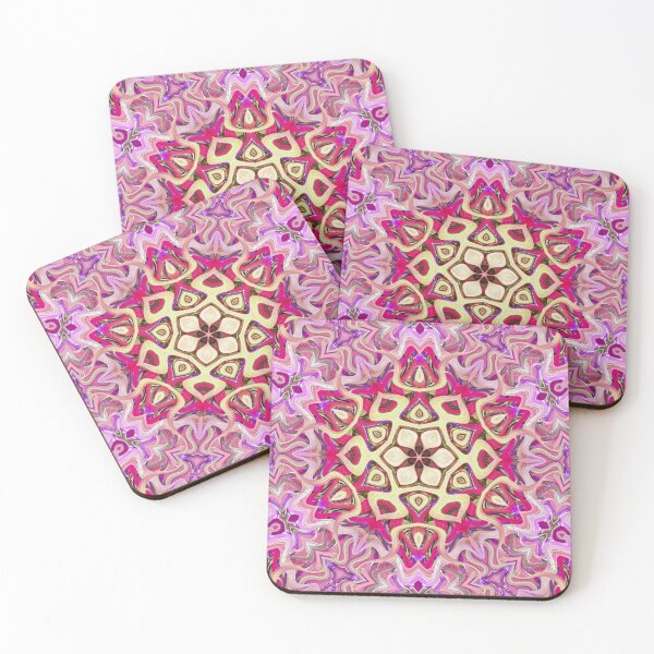 Item preview, Boho Vibes Abstract Kaleidoscope Maximalism Hippie Style Eclectic Mix of Lilac Pink Cream 13 of 16 designed and sold by Beachy.