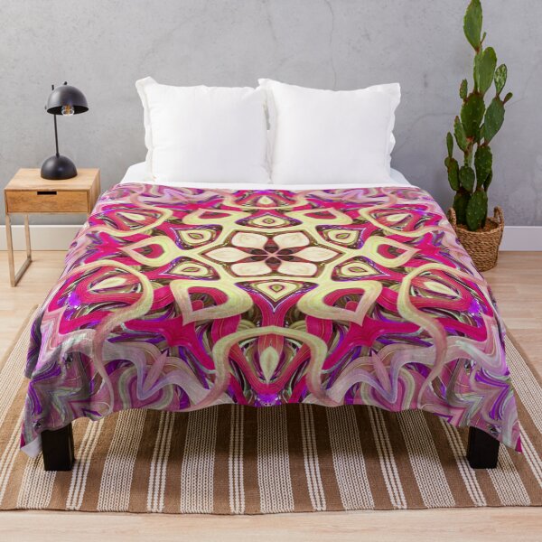 Item preview, Boho Vibes Abstract Kaleidoscope Maximalism Hippie Style Eclectic Mix of Lilac Pink Cream 13 of 16 designed and sold by Beachy.