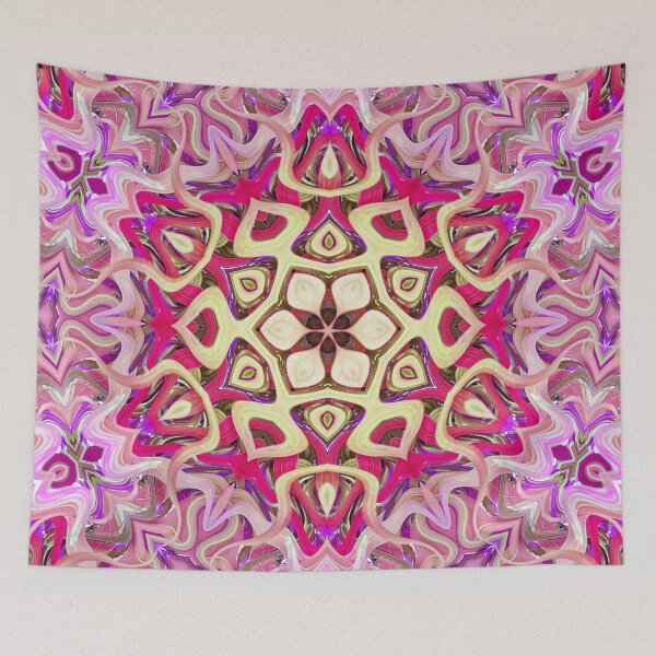 Item preview, Boho Vibes Abstract Kaleidoscope Maximalism Hippie Style Eclectic Mix of Lilac Pink Cream 13 of 16 designed and sold by Beachy.