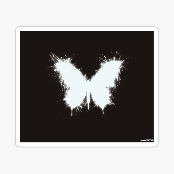 "White butterfly" Sticker for Sale by zeljana0504 Redbubble