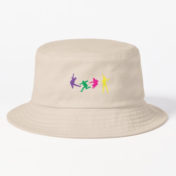 Fab 4 jump silhouettes colour Bucket Hat