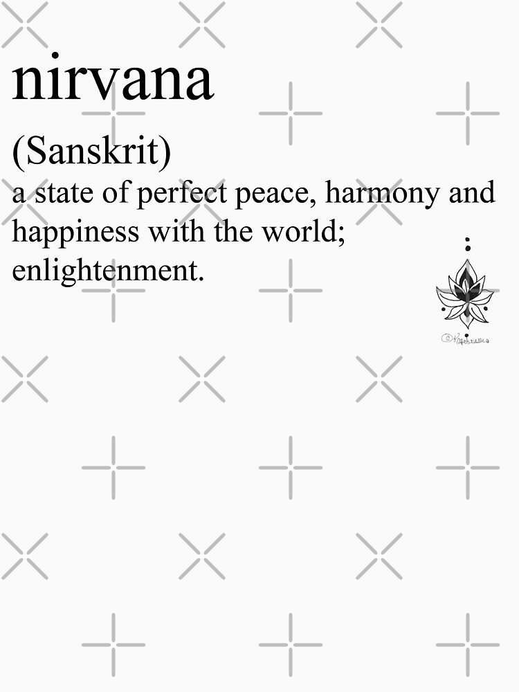 nirvana (Sanskrit) statement tees & accessories by Rendezvousmag