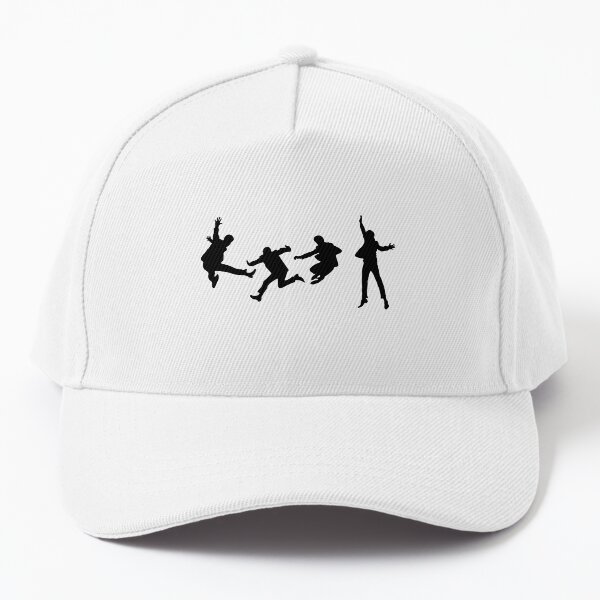 Fab 4 jump silhouettes black Baseball Cap